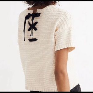 Madewell Lace-Back Sweater Tee